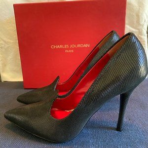 Charles Jourdan- Black Mary Jane Style Pump